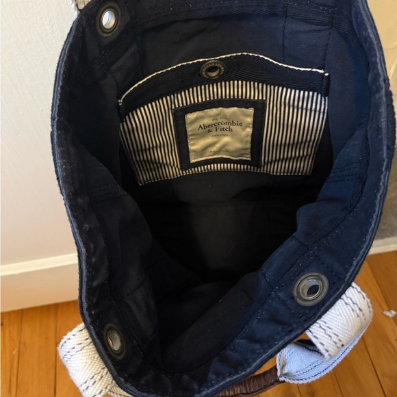 Abercrombie & Fitch Dark Blue Canvas Tote - Picture 2 of 8